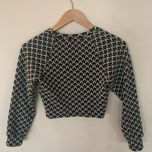 American Apparel Cropped Jacquard Raglan - Picture 3 of 4